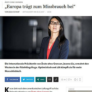 FAS - Europa trägt zum Missbrauch bei - Portrait Joanne Liu